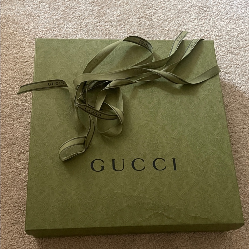 Gucci Olive Box with Ribbon